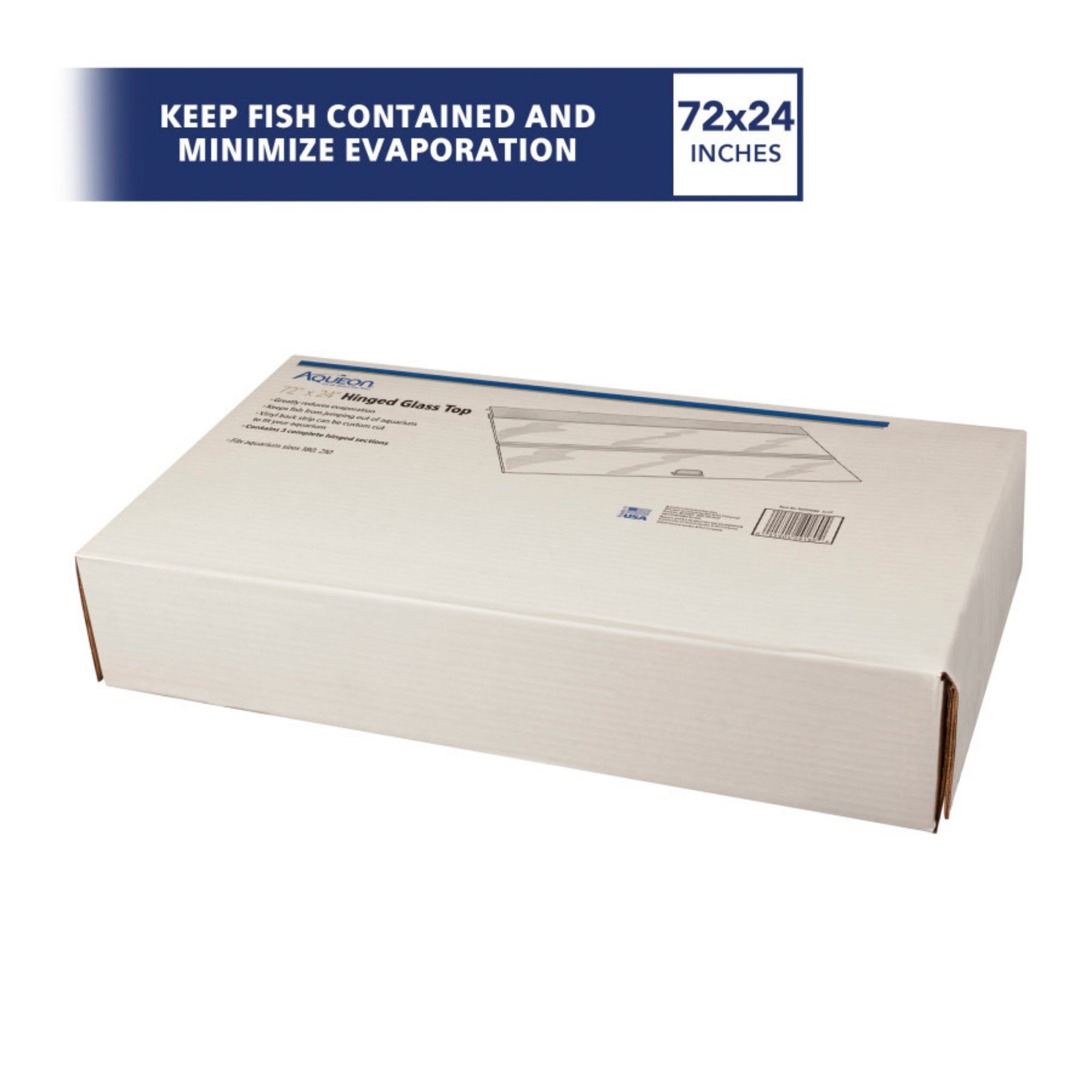 Aqueon Hinged Glass Tops 2 Pack, 1ea/72 X 24 in