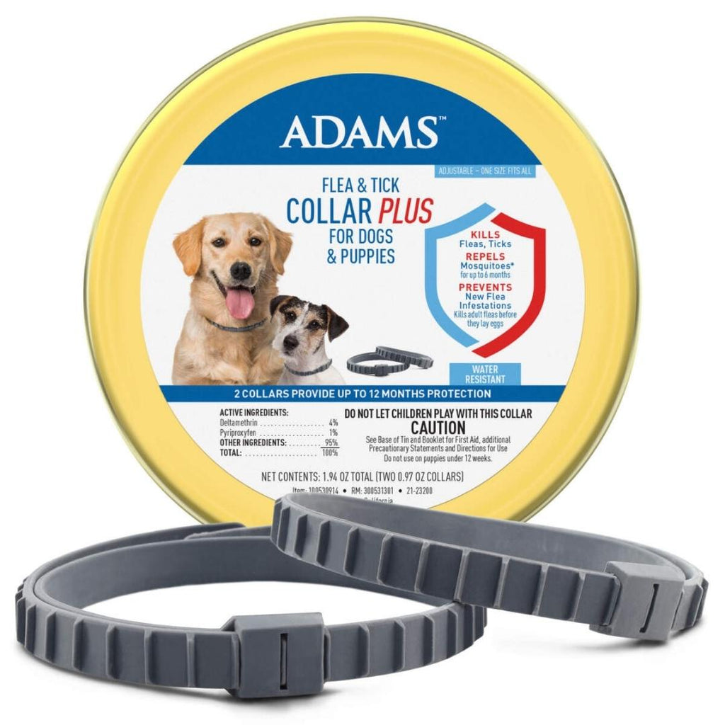 Adams Flea  Tick Collar for Dogs  Puppies 1ea/2 pk