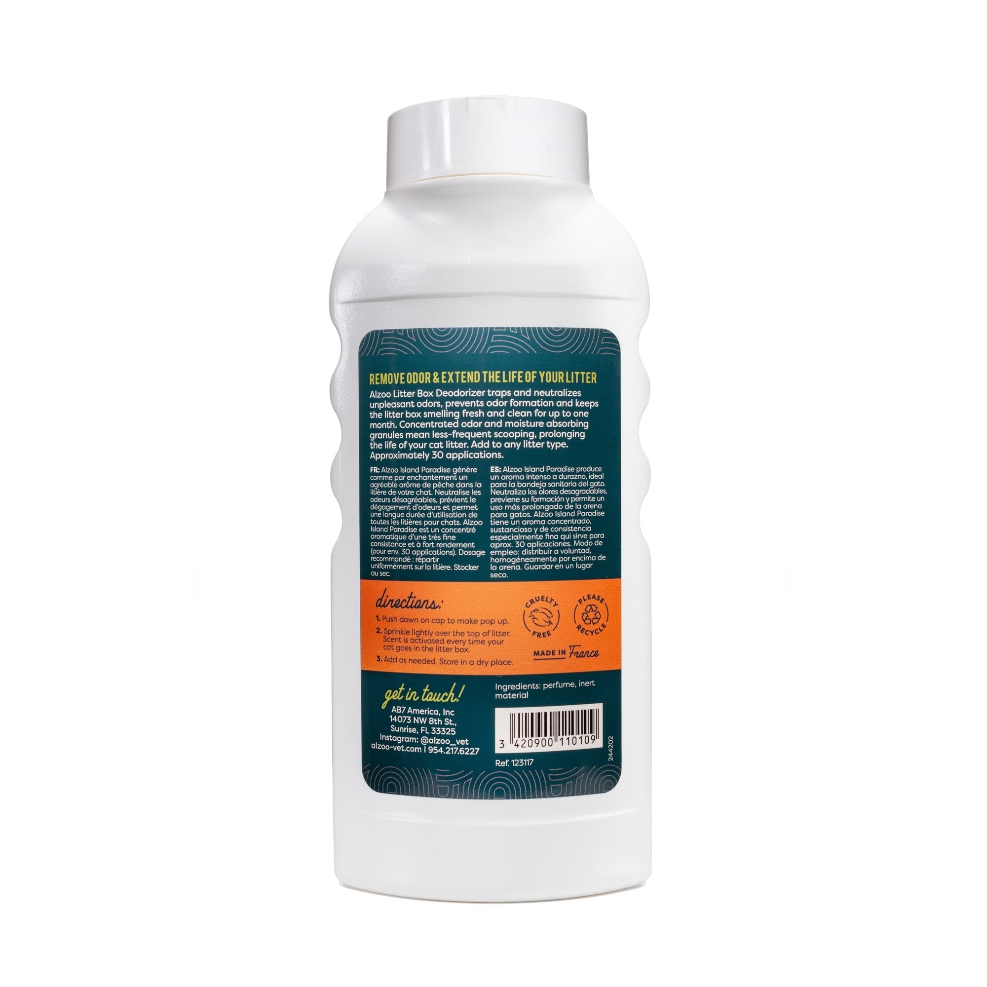 Alzoo Mineral-Based Litter Deodorizer Island Paradise 26.6oz.