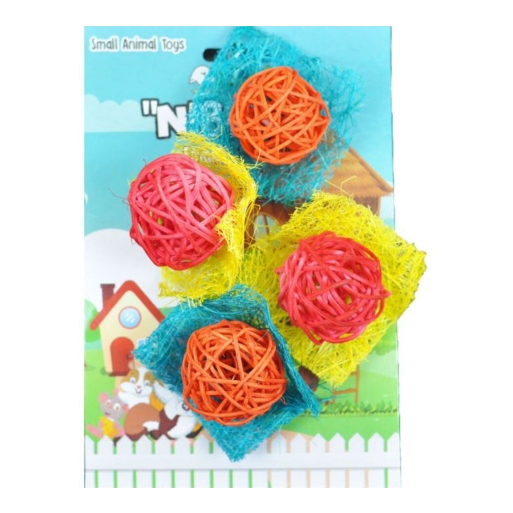 A &E Cages Nibbles Small Animal Loofah Chew Toy Bon Bons; 1ea