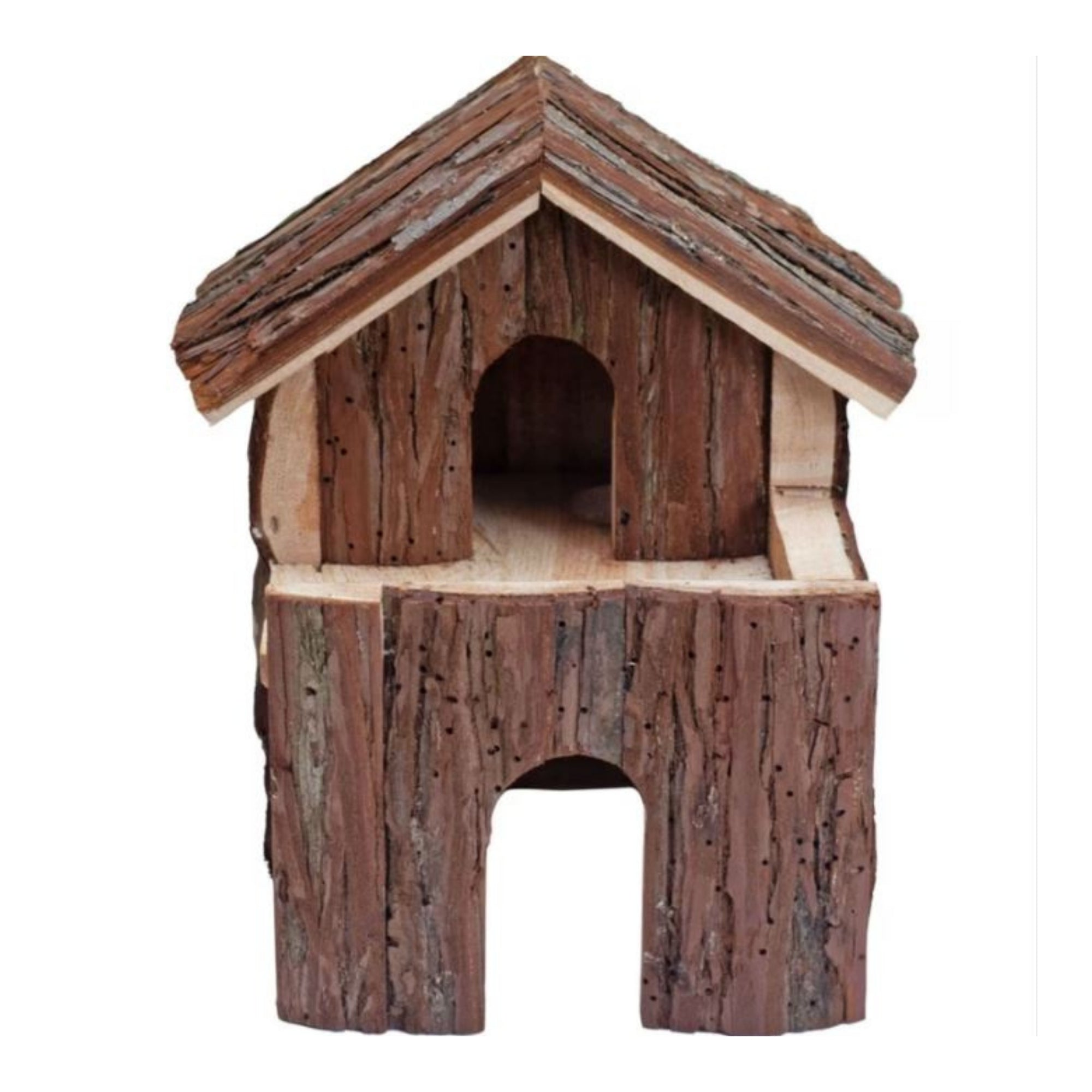 A E Cages Nibbles Log Cabin Small Animal Deluxe Brown; 1ea-7.5In X 6In X 8 in