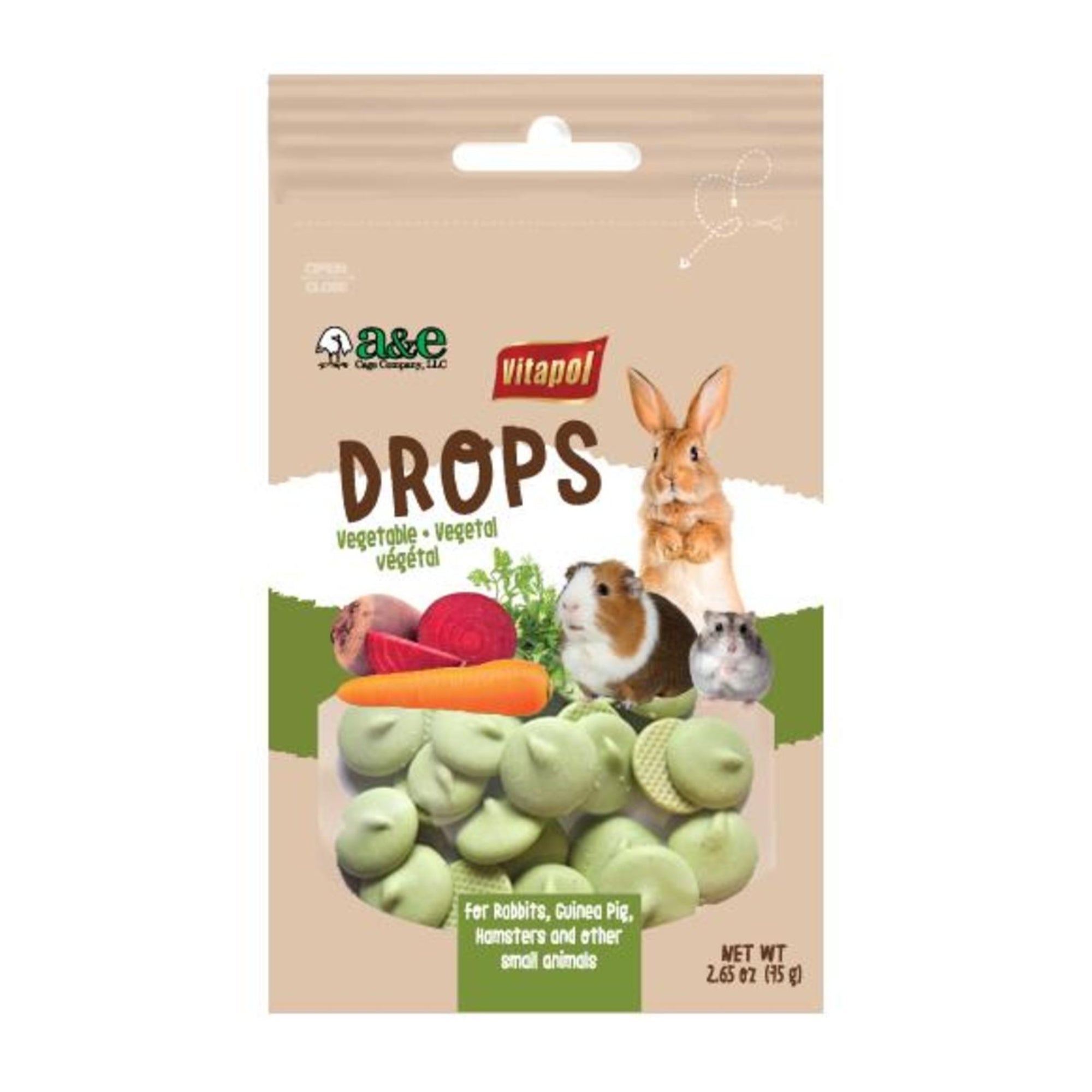 A  E Cages Vitapol Drops Small Animal Treats Vegetable, 1ea/2.65 oz