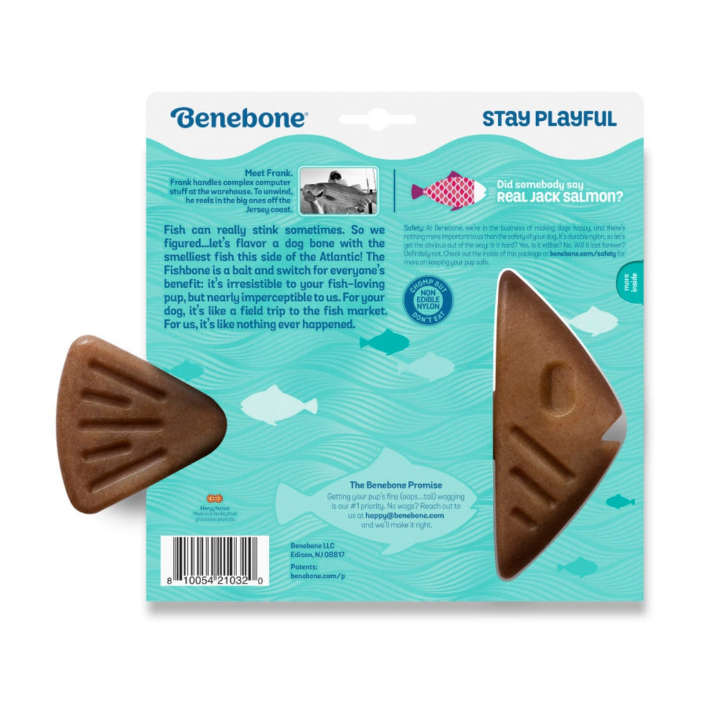 !Benebone Fishbone Dog Chew Toy Salmon, 1ea/XL