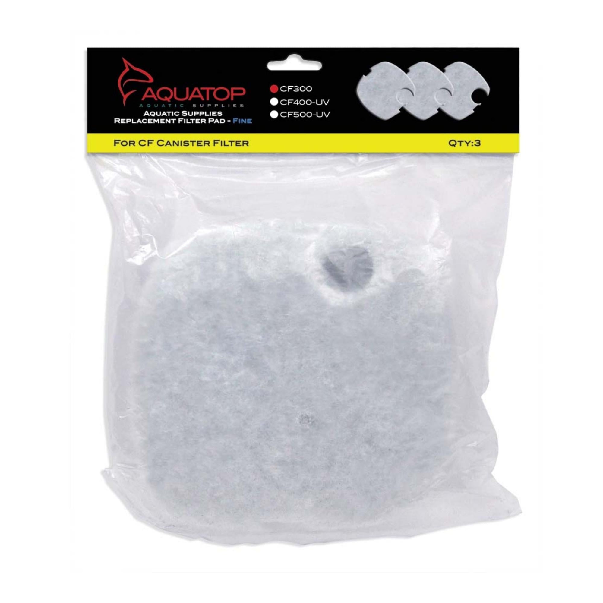Aquatop Replacement Filter Sponge for CF Series Filters For CF300, White, 1ea/3 pk