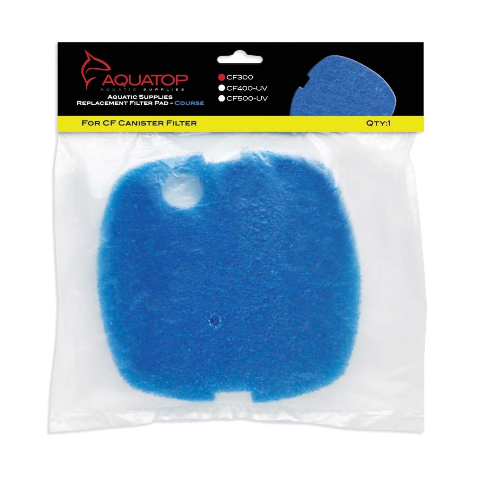 Aquatop Replacement Filter Sponge for CF Series Filters For CF-300 Blue 1 Pack