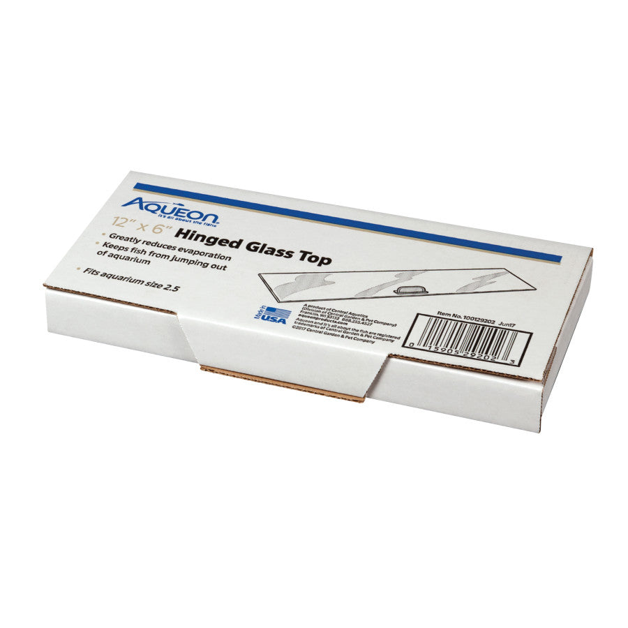 Aqueon Hinged Glass Tops 1 Pack, 1ea/12 X 6 in